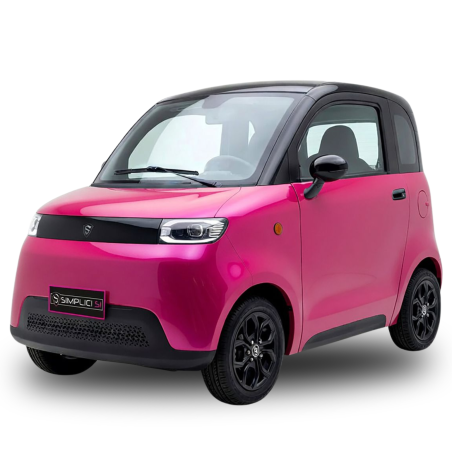 Voiture electrique sans permis rose Simplici S1